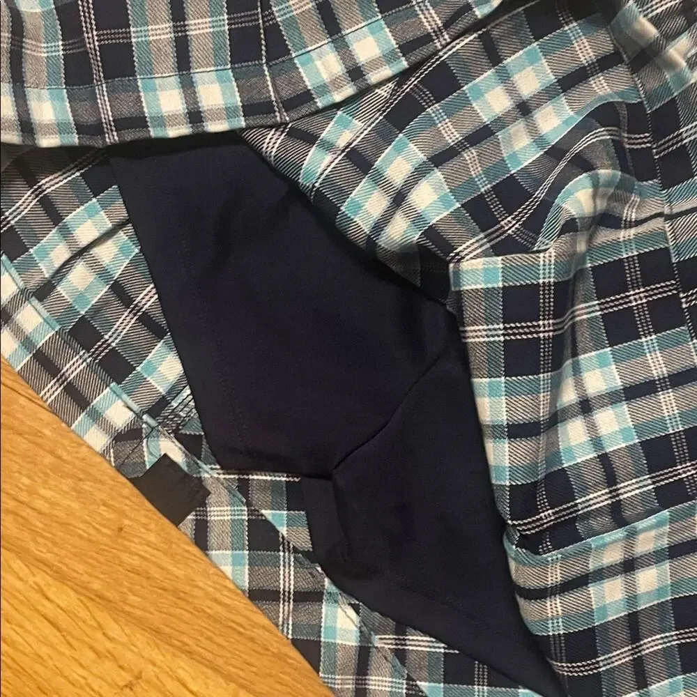 Justice Blue Plaid Mini Skirt skort medium